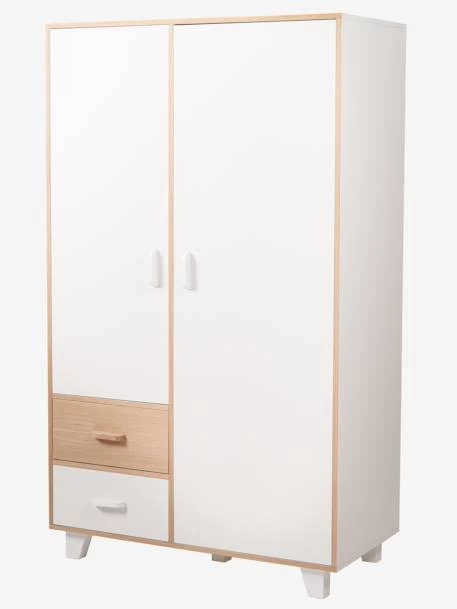 Armoire 2 Portes + 2 Tiroirs LIGNE HOPLA Blanc - Vertbaudet