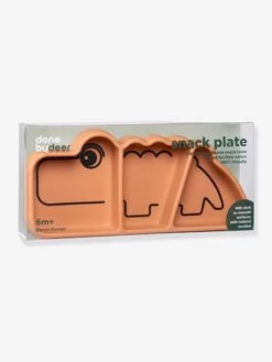 Assiette Stick&Stay Croco En Silicone DONE BY DEER Jaune Moutarde - Done By Deer