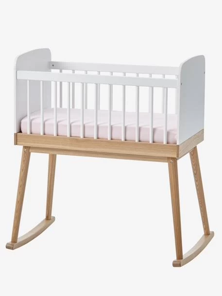 Berceau à Barreaux LIGNE CONFETTI Blanc/bois - Vertbaudet – Image 5