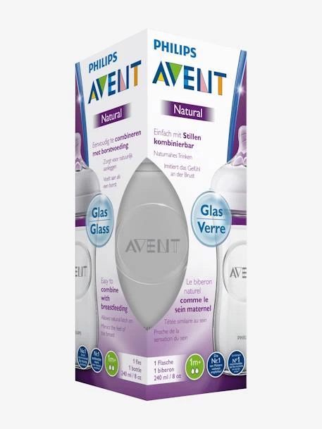 Biberon Verre 240 Ml Philips AVENT Natural Sans BPA Transparent - Philips Avent – Image 4