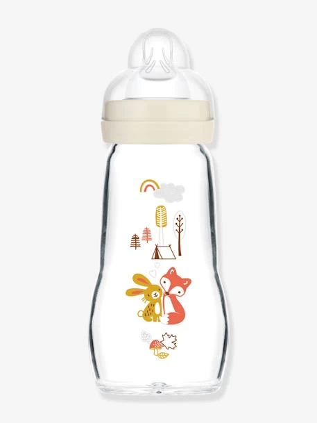 Biberon Verre 260 Ml MAM Feel Good Débit 2 Beige - Mam