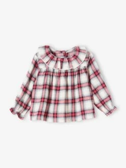 Blouse à Collerette Bébé écru - Vertbaudet