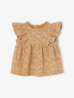 Blouse Avec Volants Bébé Rose Clair Imprimé - Vertbaudet