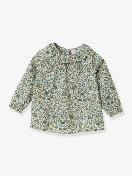 Blouse Bébé CYRILLUS En Tissu Liberty® Vert Imprimé - Cyrillus – Image 4