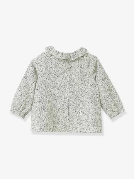 Blouse Bébé CYRILLUS Imprimé Fleurs Bleues Bleu Imprimé - Cyrillus – Image 2