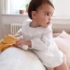 Blouse En Gaze De Coton Bébé Col Volanté écru - Vertbaudet