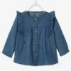 Blouse Volantée Bébé En Denim Light Stone - Vertbaudet