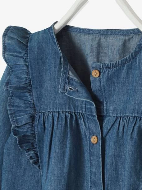 Blouse Volantée Bébé En Denim Light Stone - Vertbaudet – Image 3