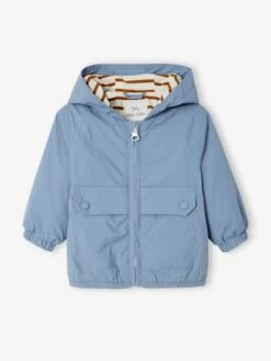 Blouson à Capuche Bébé Garçon Bleu Grisé - Vertbaudet