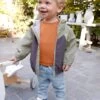 Blouson Coupe-vent Bébé Garçon Colorblock Vert D'eau - Vertbaudet