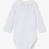 Body Bébé Col Brodé CYRILLUS Coton Bio Blanc - Cyrillus