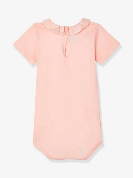 Body Manches Courtes Bébé à Collerette En Coton PETIT BATEAU Rose Pale - Petit Bateau – Image 2
