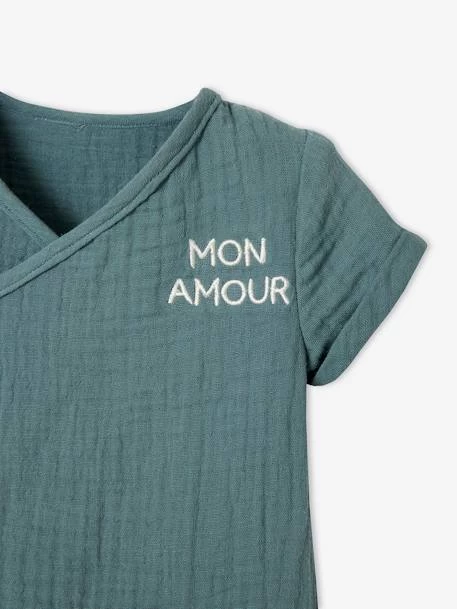 Brassière Naissance En Gaze De Coton Bébé Bleu Grisé - Vertbaudet – Image 3