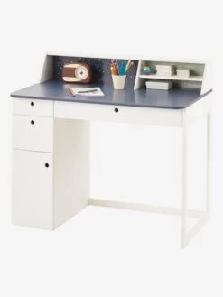 Bureau Enfant COSMOS Blanc Clair Uni Avec Decor - Vertbaudet