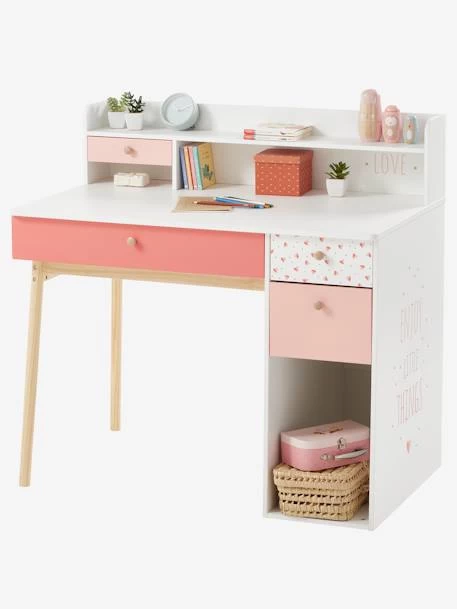 Bureau Enfant Léa Blanc - Bois - Vertbaudet