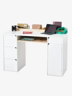 Bureau Enfant LIGNE ECLIPSE Blanc/bois - Vertbaudet