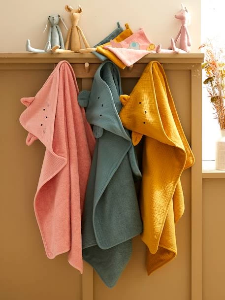 Cape De Bain + Gant En Gaze De Coton Bio*, Bleu - Vertbaudet – Image 5