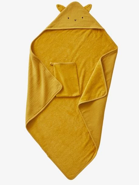 Cape De Bain + Gant En Gaze De Coton Bio*, Bleu - Vertbaudet – Image 6