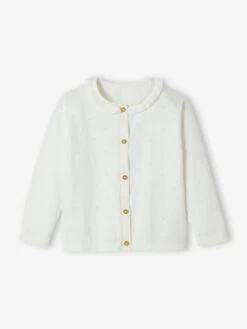 Cardigan Bébé Avec Col Blanc - Vertbaudet