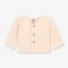 Cardigan Bébé Tricot Point Mousse En Coton Bio PETIT BATEAU Rose - Petit Bateau