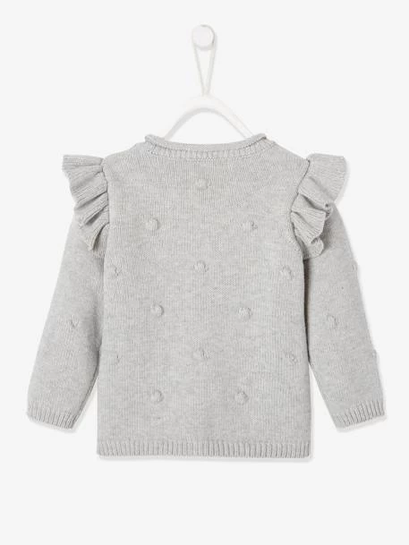 Cardigan Maille En Relief Bébé Gris Clair Chiné - Vertbaudet – Image 2