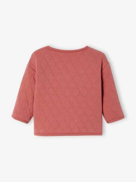Cardigan Molleton Matelassé Bébé Bois De Rose - Vertbaudet – Image 2