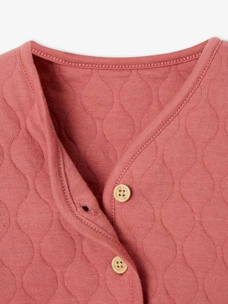 Cardigan Molleton Matelassé Bébé Bois De Rose - Vertbaudet – Image 3