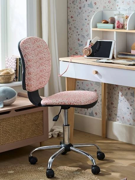 Chaise De Bureau à Roulettes Imprimé Fleuri - Vertbaudet – Image 6