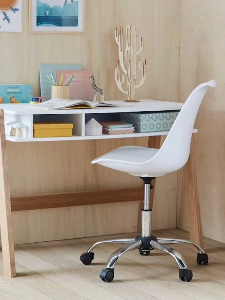 Chaise De Bureau Enfant à Roulettes Rose - Vertbaudet – Image 3