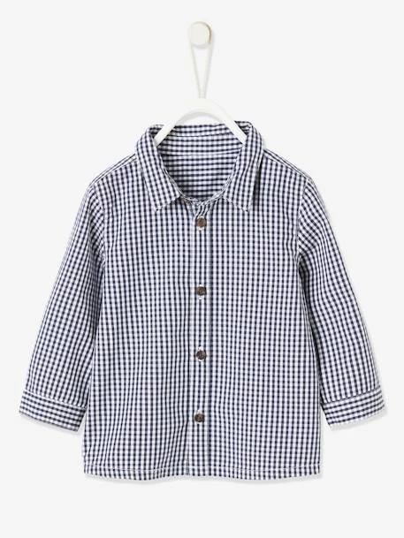 Chemise à Carreaux Bébé Avec Son Noeud Papillon Carreaux Bleu Indigo - Vertbaudet – Image 4