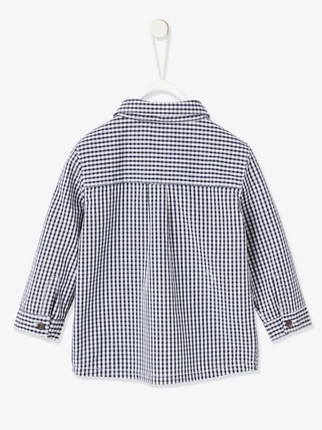 Chemise à Carreaux Bébé Avec Son Noeud Papillon Carreaux Bleu Indigo - Vertbaudet – Image 5