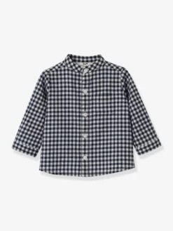 Chemise Col Mao Bébé Vichy CYRILLUS Marine - Cyrillus
