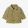Chemise En Velours Côtelé Bébé Vert De Gris - Vertbaudet