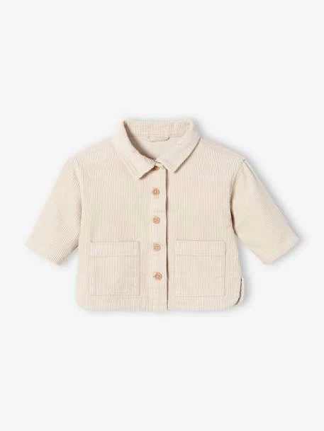 Chemise En Velours Côtelé Bébé écru - Vertbaudet
