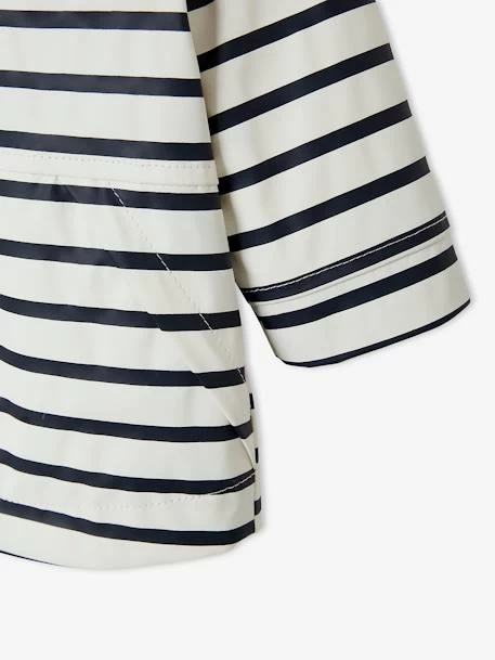 Ciré Marin Doublé Bébé à Capuche Ivoire Rayé - Vertbaudet – Image 5