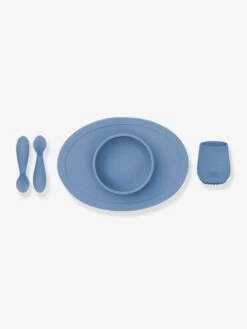 Coffret-repas 4 Pièces EZPZ First Food Set En Silicone Bleu - EZPZ