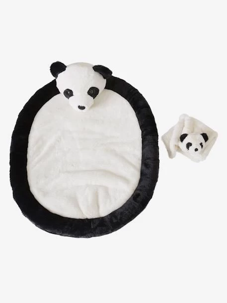 Coffret Tapis De Jeu + Doudou Panda. Noir - Vertbaudet – Image 2