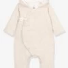Combinaison à Capuche Bébé En Coton Biologique PETIT BATEAU Beige Chiné - Petit Bateau