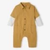 Combinaison Bébé Effet 2 En 1 Moutarde - Vertbaudet