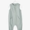 Combinaison Bébé Garçon En Lin Et Coton Vert Céladon - Vertbaudet