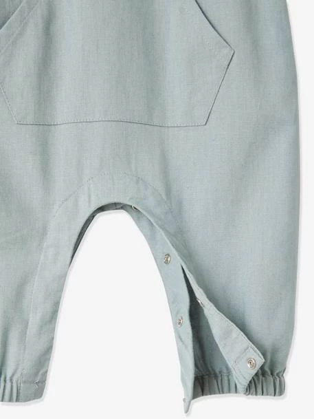 Combinaison Bébé Garçon En Lin Et Coton Vert Céladon - Vertbaudet – Image 4