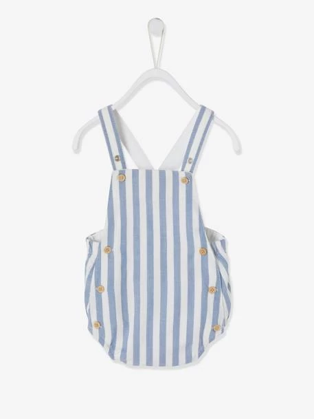 Combinaison Bébé Naissance Forme Barboteuse Bleu Chambray Rayé - Vertbaudet – Image 3