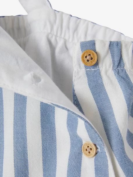 Combinaison Bébé Naissance Forme Barboteuse Bleu Chambray Rayé - Vertbaudet – Image 6