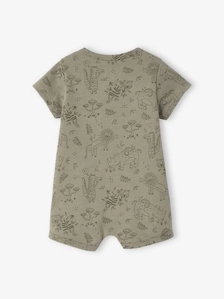 Combinaison Courte Bébé En Molleton Kaki - Vertbaudet – Image 2