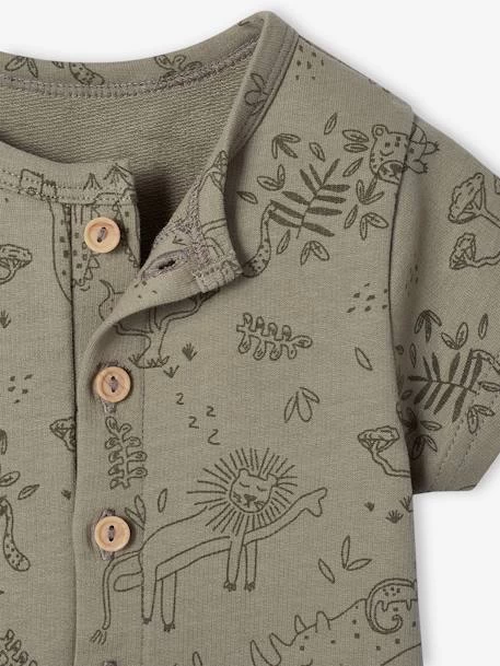 Combinaison Courte Bébé En Molleton Kaki - Vertbaudet – Image 3