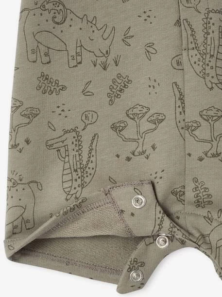 Combinaison Courte Bébé En Molleton Kaki - Vertbaudet – Image 4