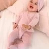 Combinaison En Maille Pointelle Bébé Et Son Bonnet Rose Poudre - Vertbaudet