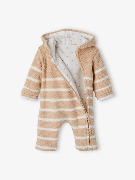 Combinaison En Tricot Bébé Naissance Doublée Beige - Vertbaudet – Image 3