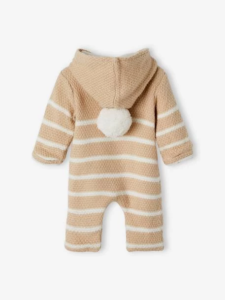 Combinaison En Tricot Bébé Naissance Doublée Beige - Vertbaudet – Image 4
