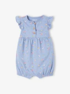 Combishort Bébé Manches Volantées écru - Vertbaudet